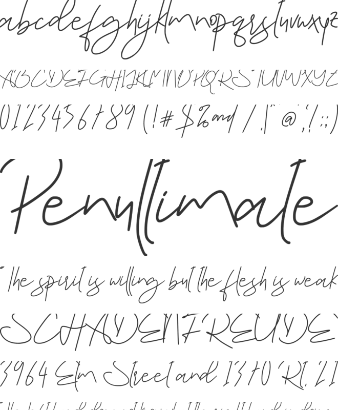 Welldone Special font preview