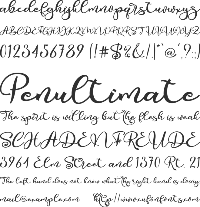 Valentine Silhouette font preview