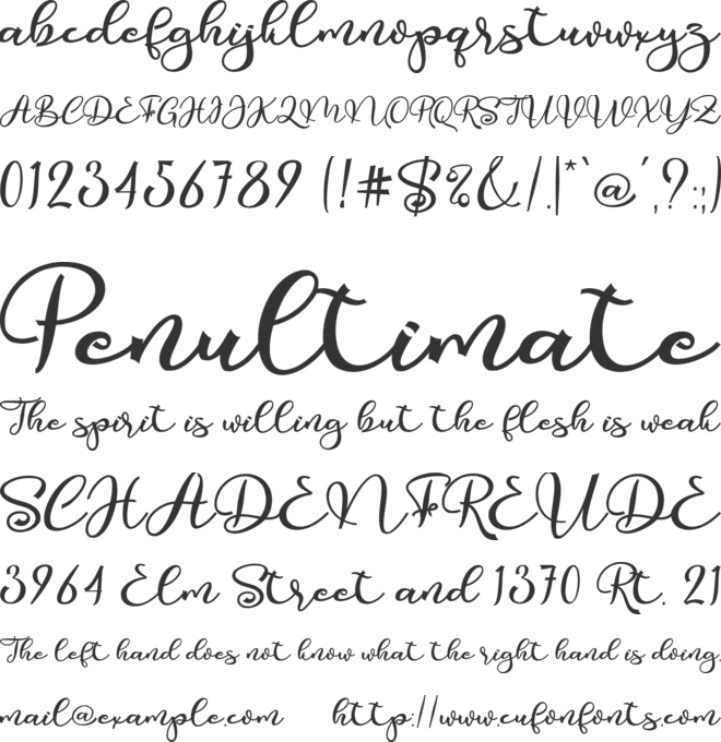 Valentine Silhouette font preview