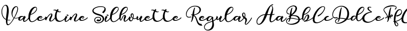 Valentine Silhouette Regular font