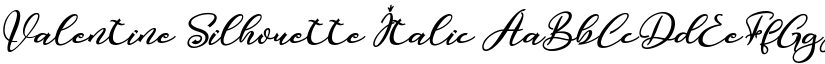 Valentine Silhouette Italic font