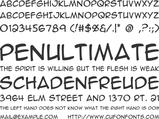 Anime Ace font preview