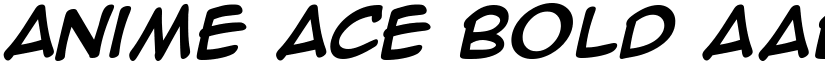 Anime Ace Bold font
