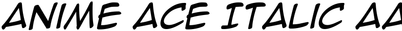 Anime Ace Italic font