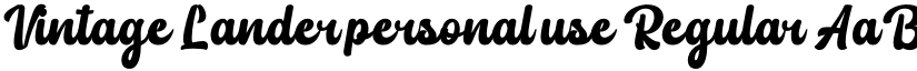 Vintage Lander personal use Regular font