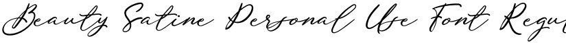 Beauty Satine Personal Use Font Regular font