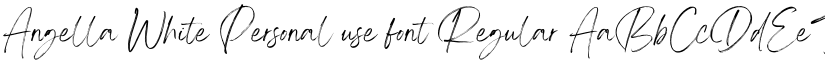 Angella White Personal use font Regular font