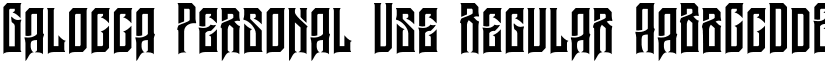 Galocca Personal Use font download