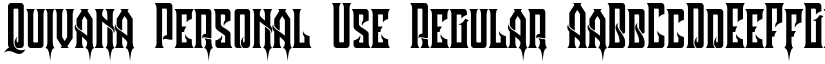 Quivana Personal Use Regular font