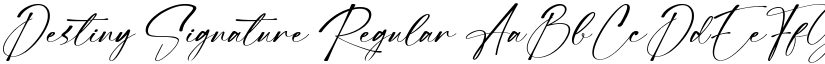 Destiny Signature Regular font