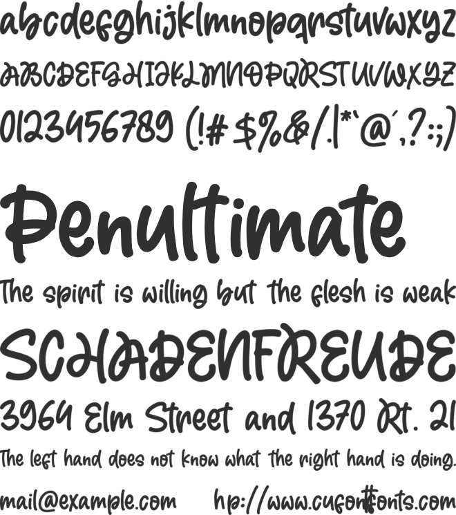 Magic Holiday font preview