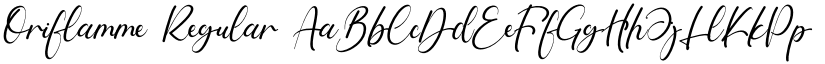 Oriflamme Regular font