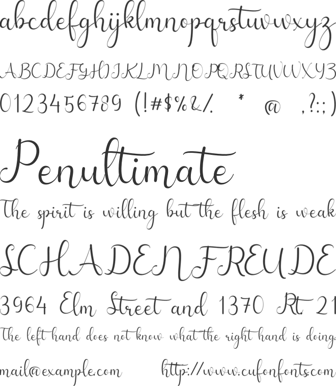 Nurmala font preview