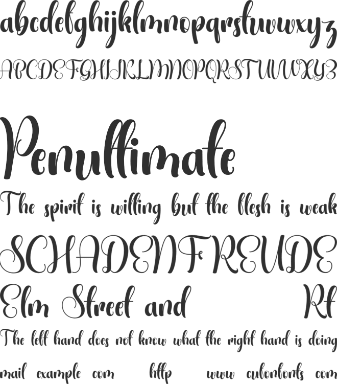 Sweet Berlyn font preview