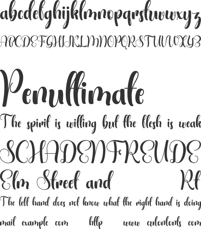 Sweet Berlyn font preview