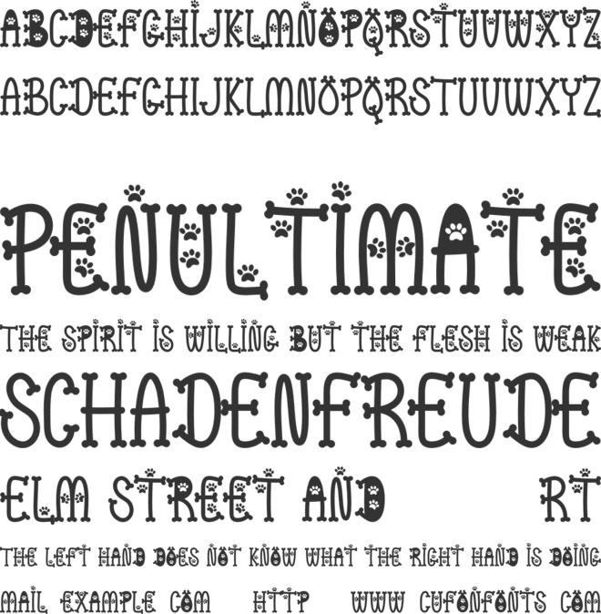 Mister Dogy font preview