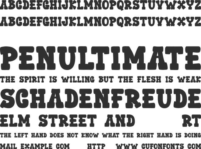 Bodenk font preview