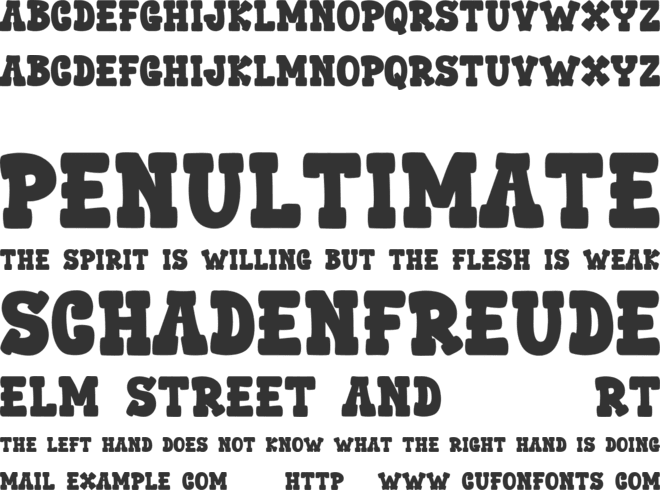 Bodenk font preview