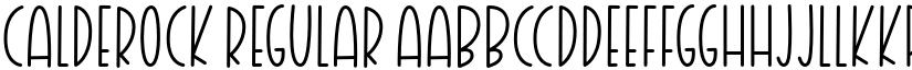 Calderock Regular font