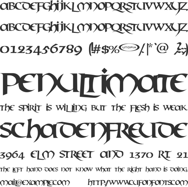Mael font preview