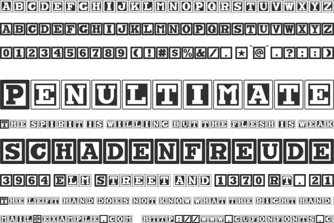Chock A Block NF font preview