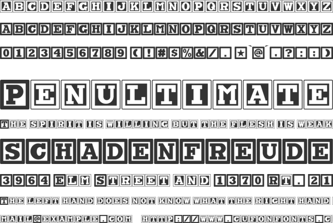 Chock A Block NF font preview