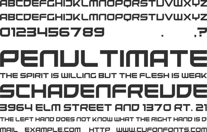 United Kingdom font preview