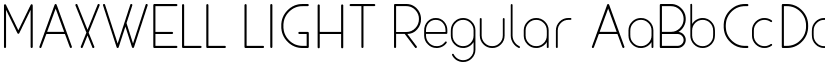 MAXWELL LIGHT Regular font