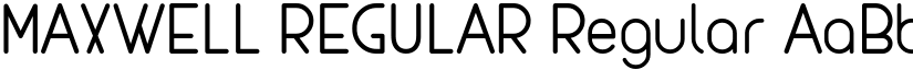 MAXWELL REGULAR Regular font