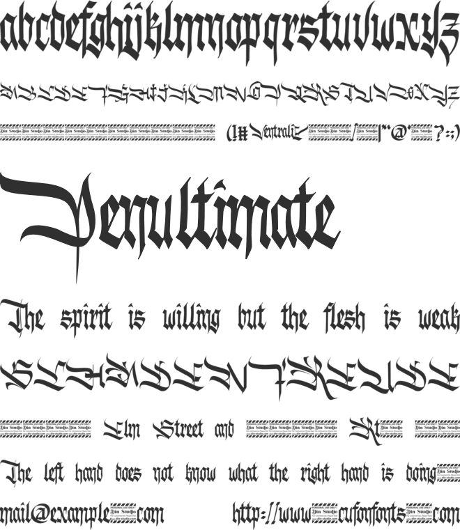 Ventralie personal use font preview