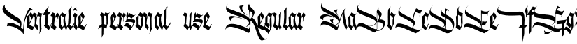 Ventralie personal use Regular font