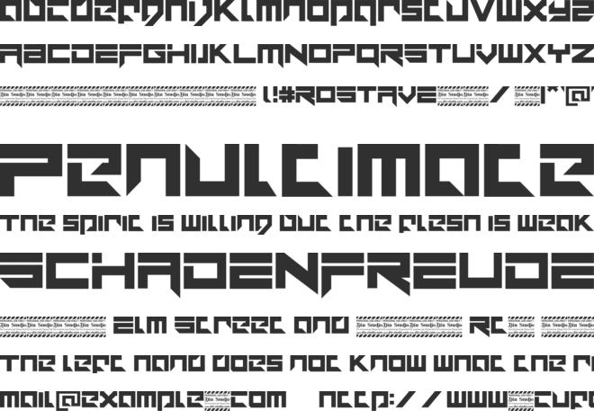 Rostave Personal Use font preview