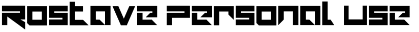Rostave Personal Use Regular font