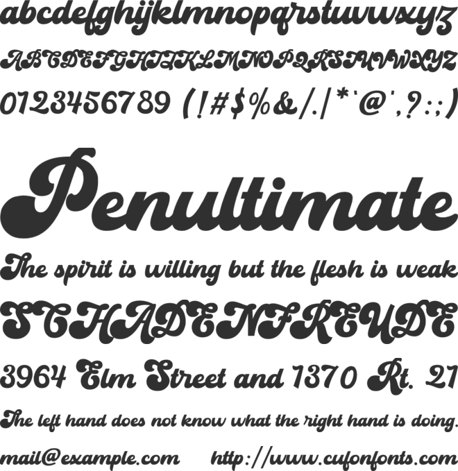 Mainstay font preview
