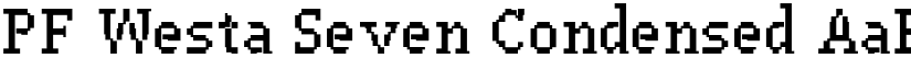 PF Westa Seven Condensed font