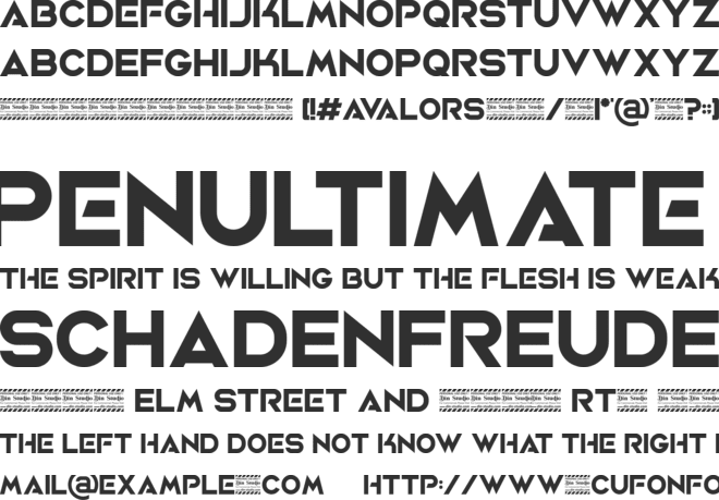 Avalors Personal Use font preview
