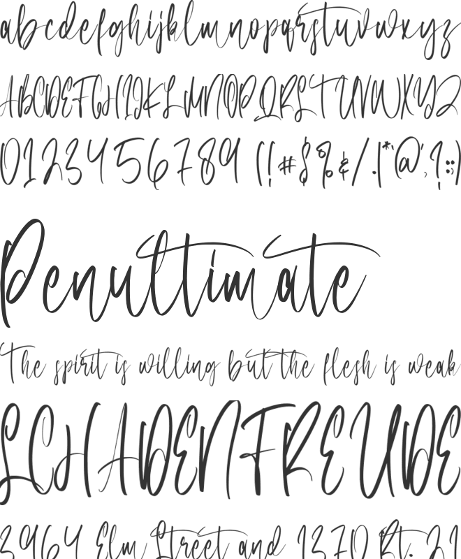 Enstars font preview