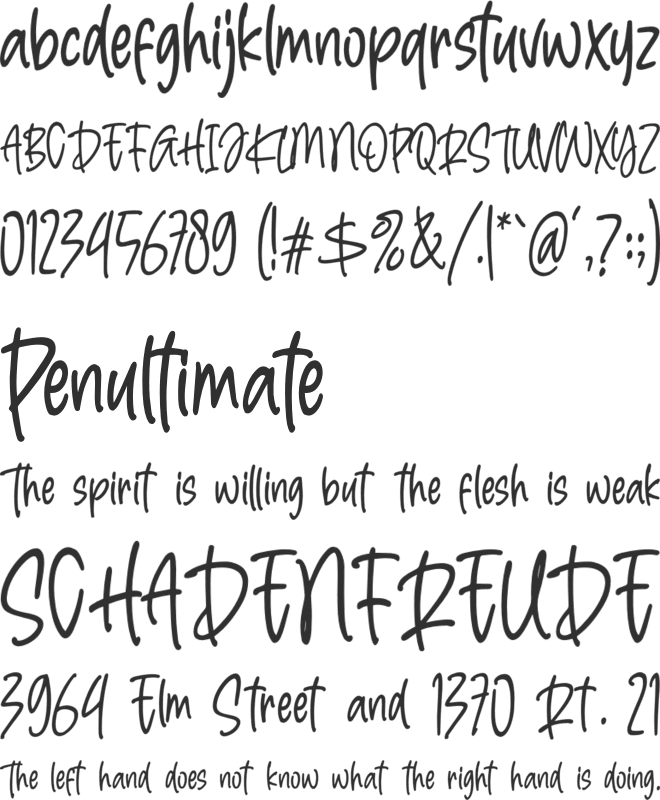 Angel Delight font preview