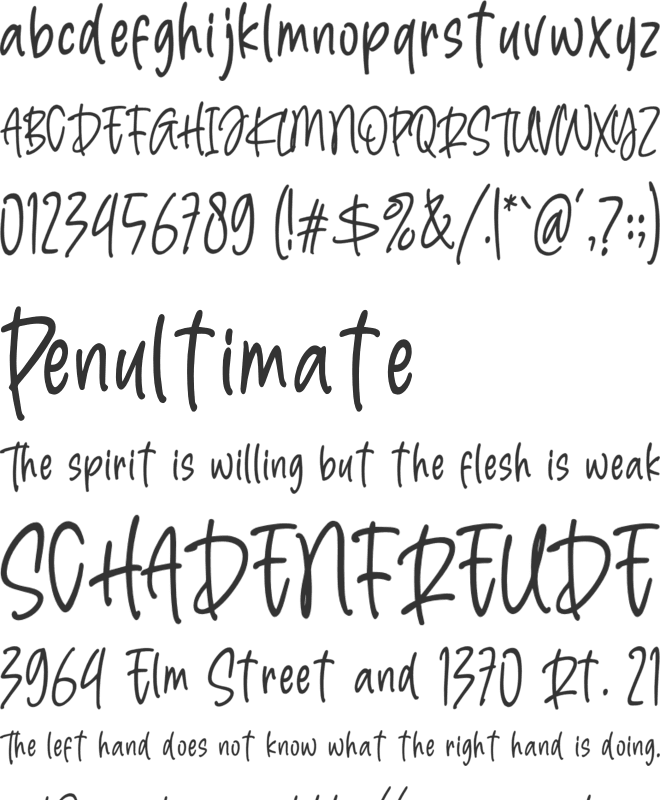 Angel Delight font preview