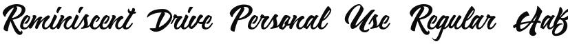 Reminiscent Drive Personal Use font download