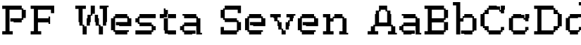 PF Westa Seven font