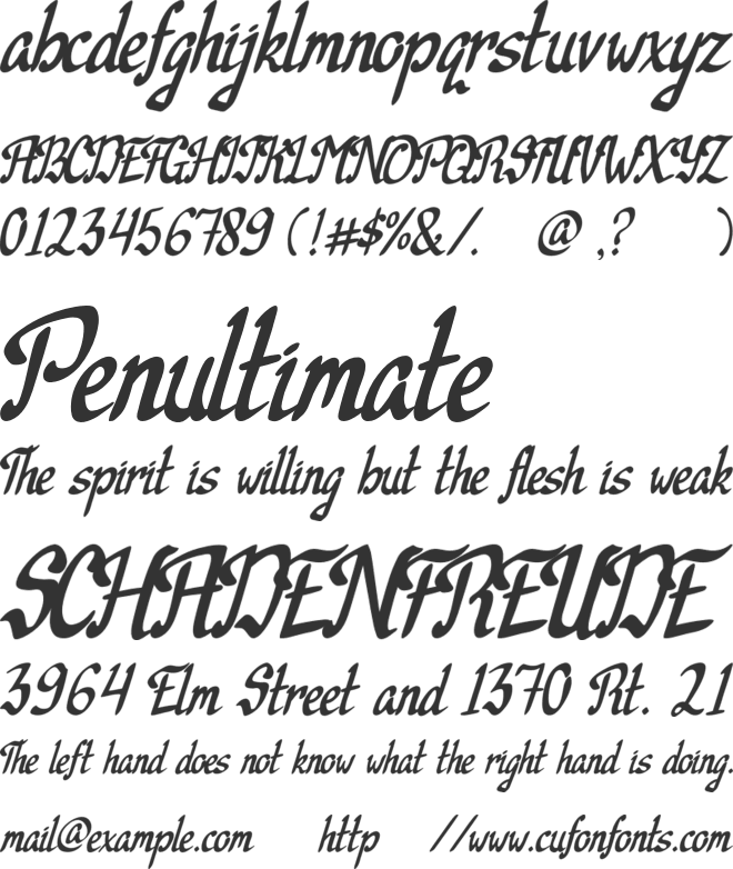 Camille font preview