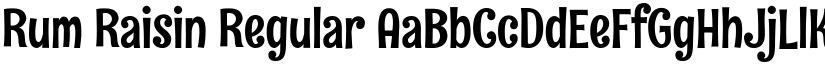 Rum Raisin Regular font