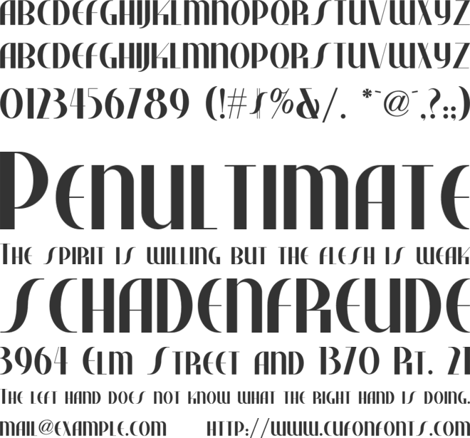 Studebaker NF font preview