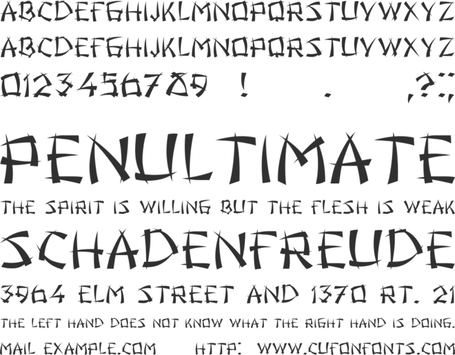 Night in Tokyo font preview