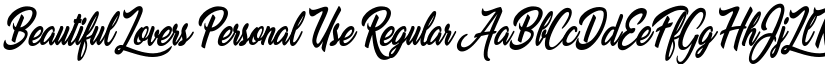 Beautiful Lovers Personal Use Regular font