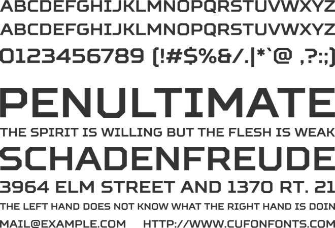Squares font preview