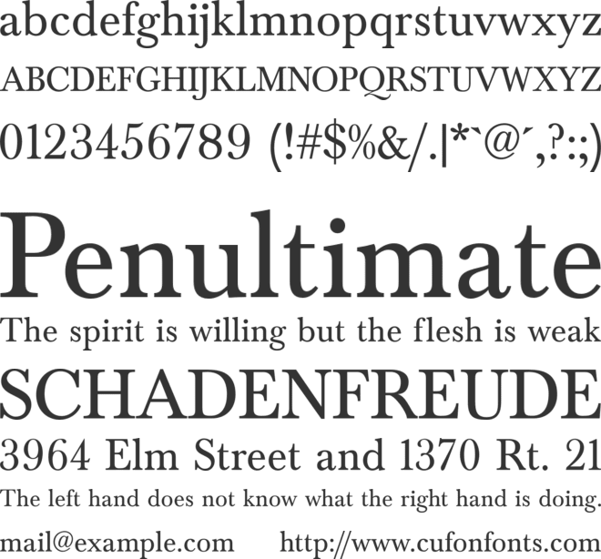 Baskervald ADF Std font preview