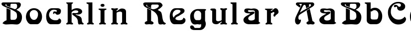 Bocklin Regular font