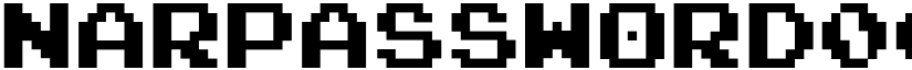 NARPASSWORD00000 fixed.width font